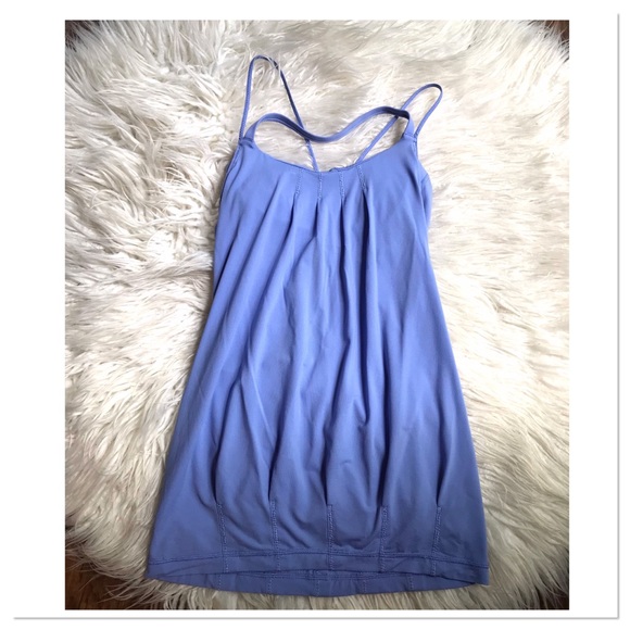 Lululemon Flow And Go Tank In Lullaby Padded Cup W1F36S Periwinkle Blue Size 6 - Picture 3 of 9